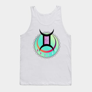 Blue Red Blend Constellation of The Gemini Tank Top